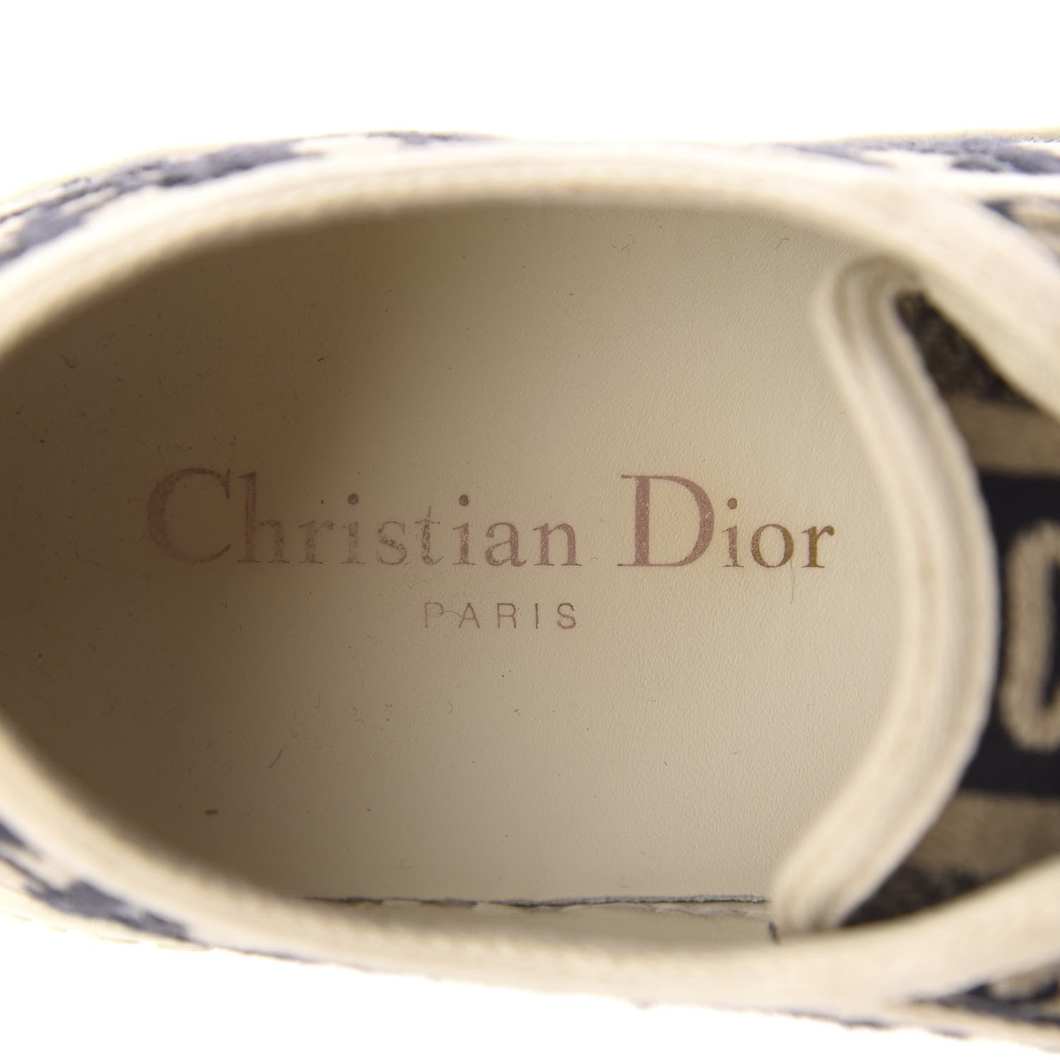 Christian Dior Canvas Oblique Walk'N'Dior Low Top Sneakers 35.5 Deep Blue 10 of 11