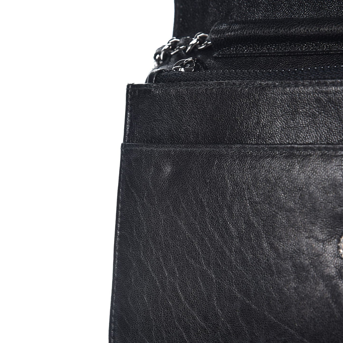 Goatskin Wallet on Chain WOC Black