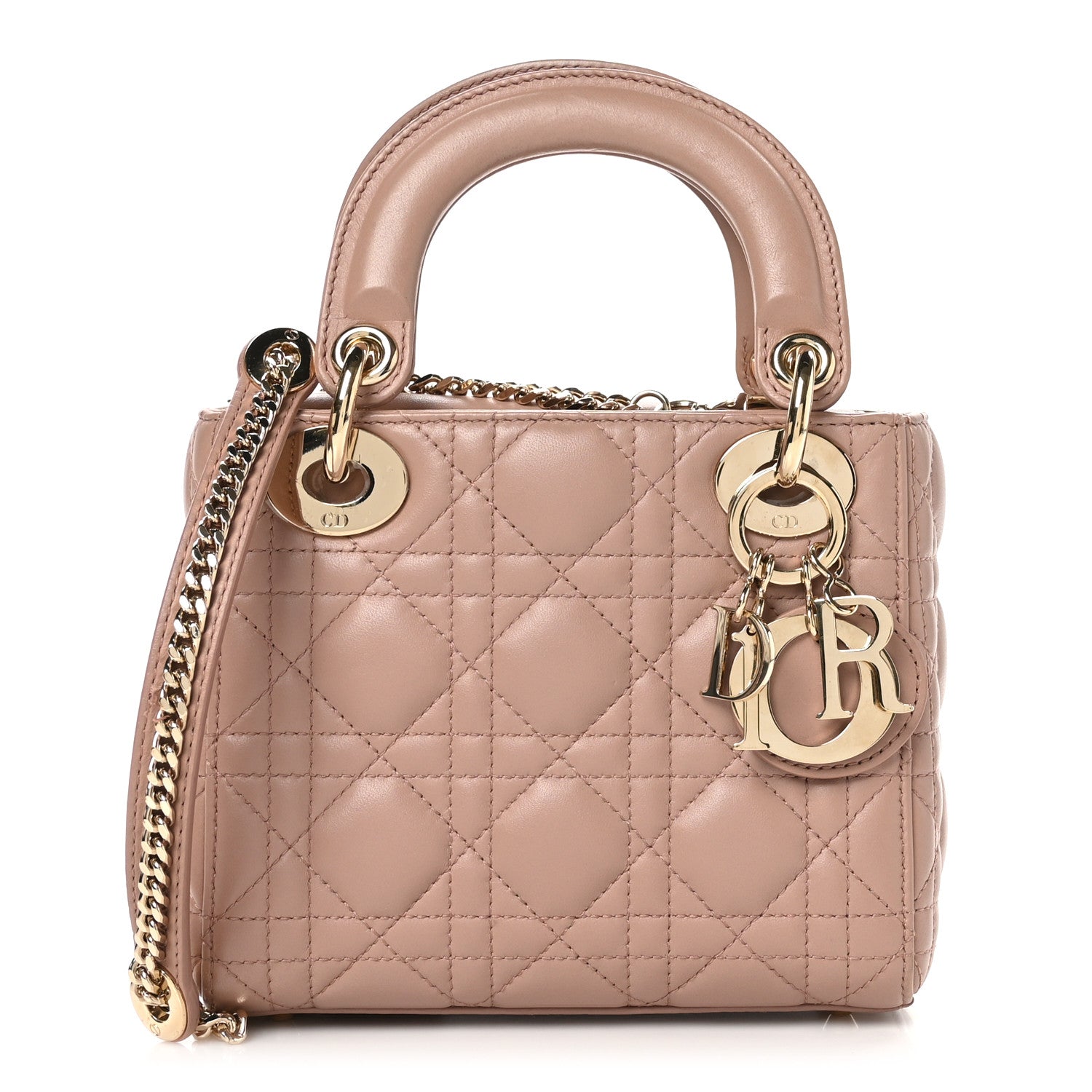 Christian Dior Lambskin Cannage Mini Lady Dior Blush 1 of 11