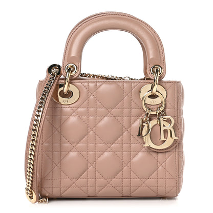 Christian Dior Lambskin Cannage Mini Lady Dior Blush 1 of 11