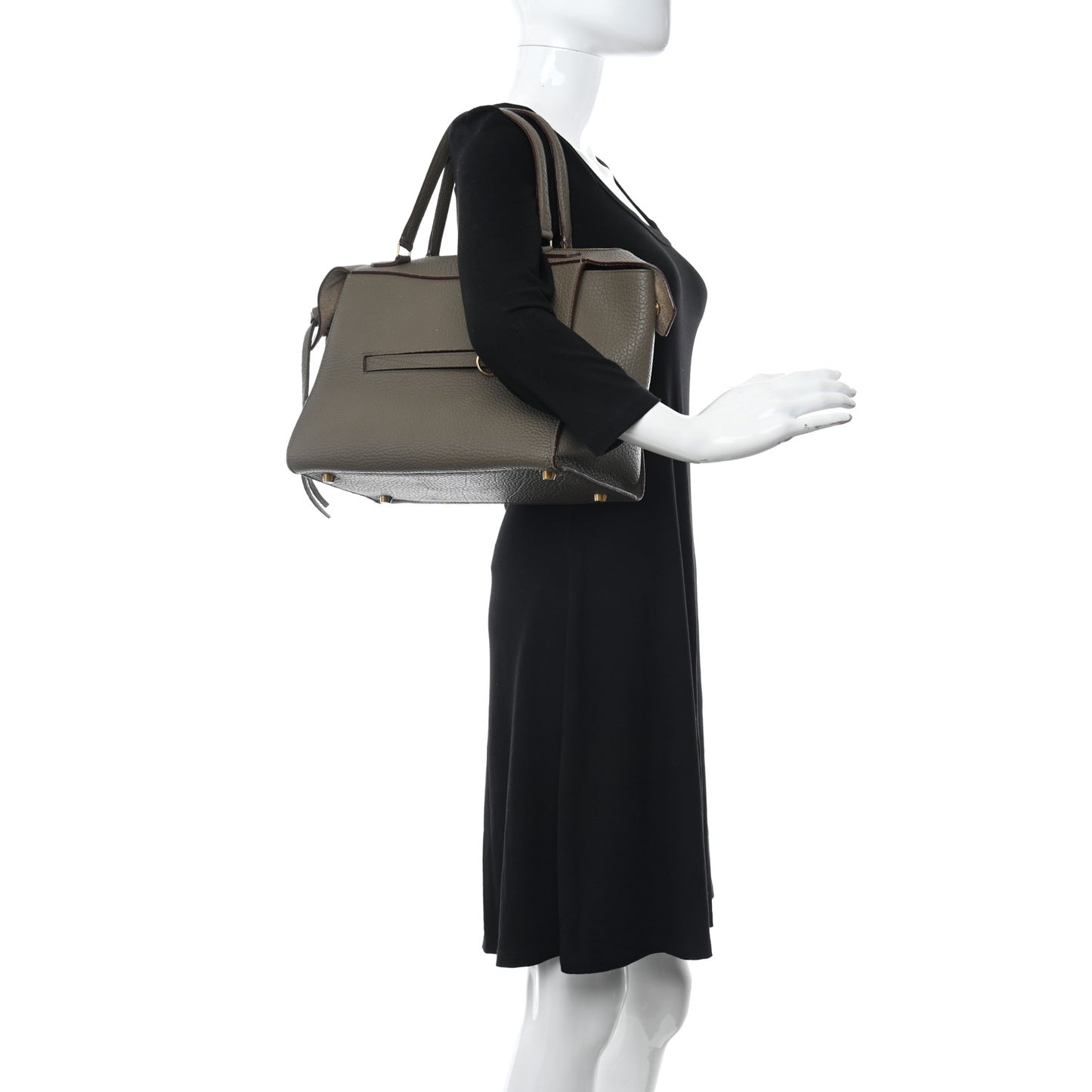 Bullhide Calfskin Small Ring Bag Souris