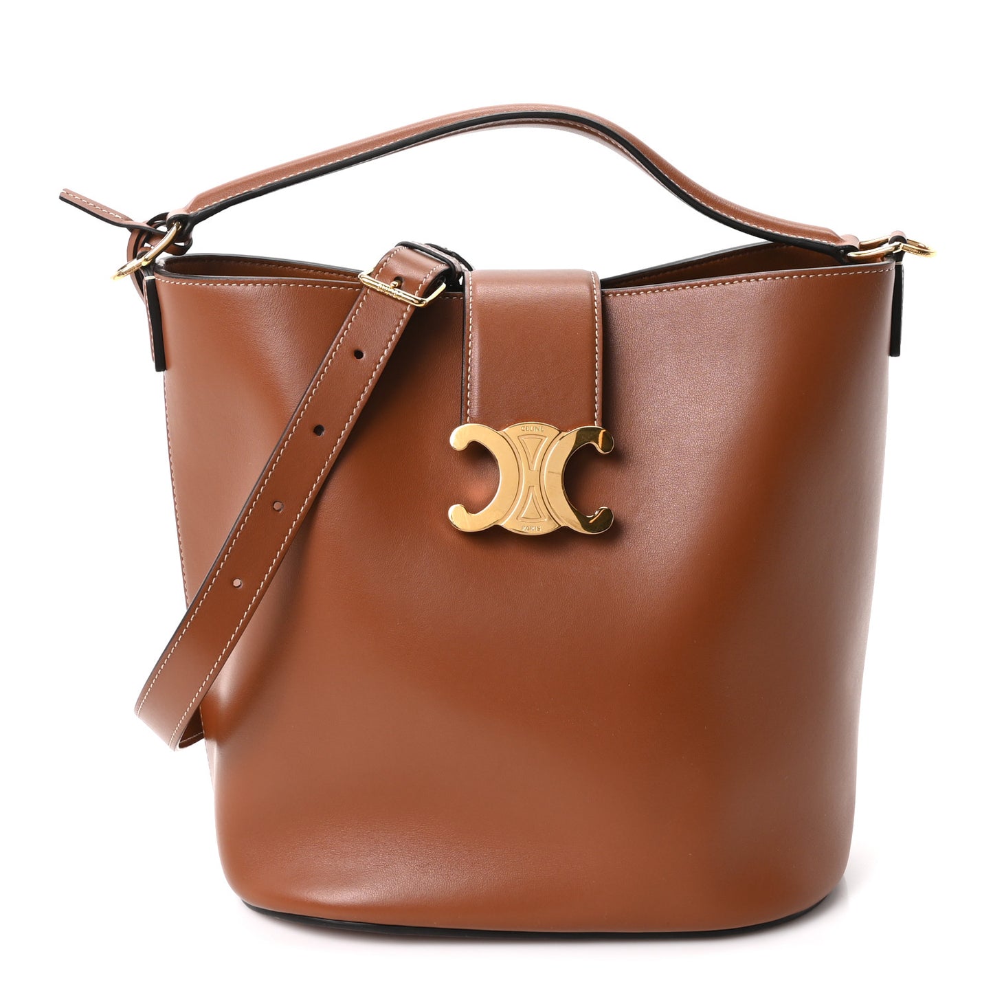 Smooth Calfskin Triomphe Medium Louise Bag Tan