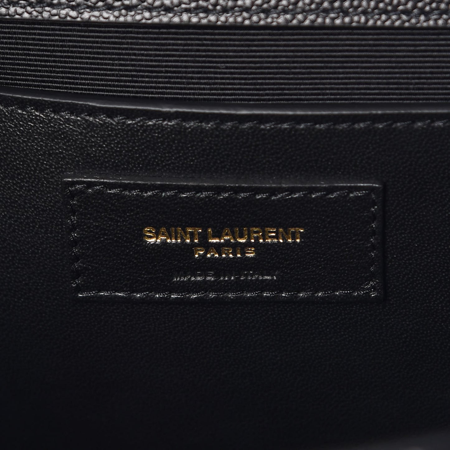 Grain De Poudre Textured Mixed Matelasse Triquilt Medium Monogram Satchel Black