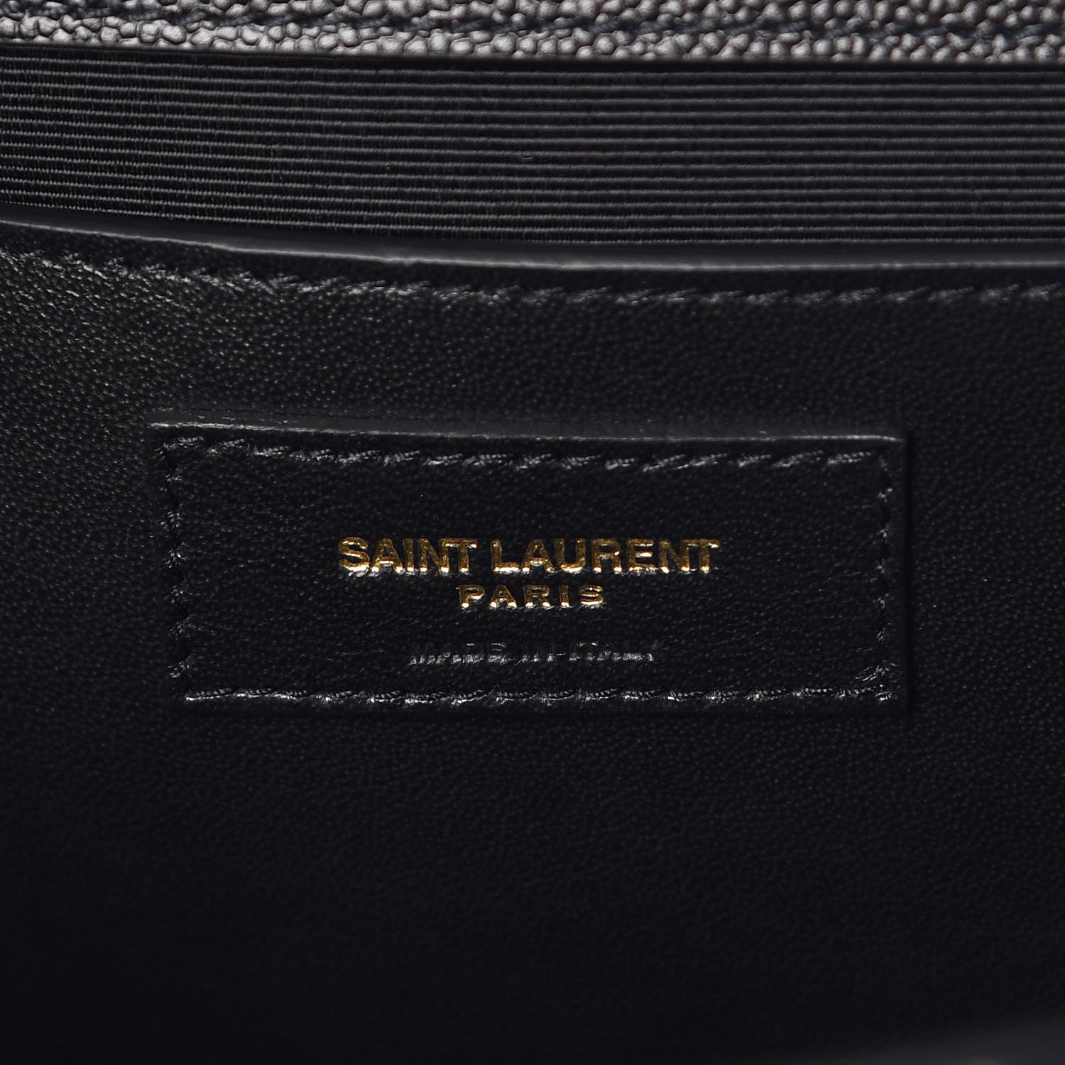 Saint Laurent Grain De Poudre Textured Mixed Matelasse Triquilt Medium Monogram Satchel Black 6 of 8