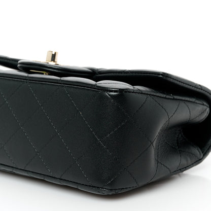 Chanel Lambskin Quilted Mini Top Handle Rectangular Flap Black 11 of 12