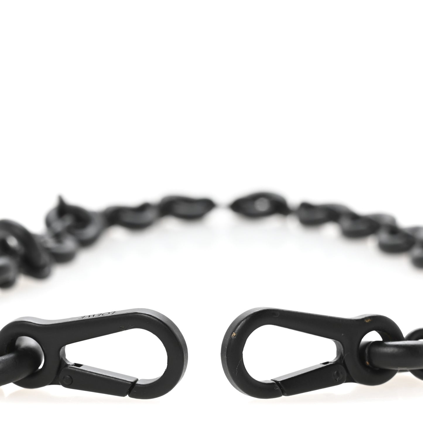 Brass Monochrome Donut Chain Shoulder Strap Black