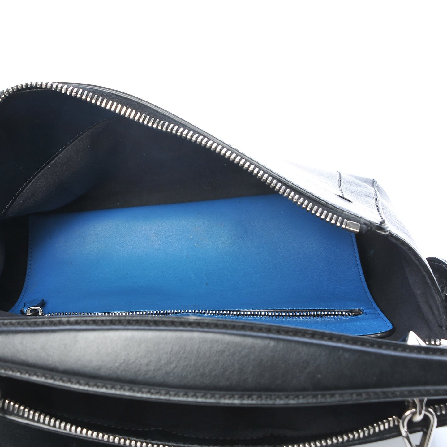Vitello Baltico Dolce DotCom Satchel Black Blue Royal