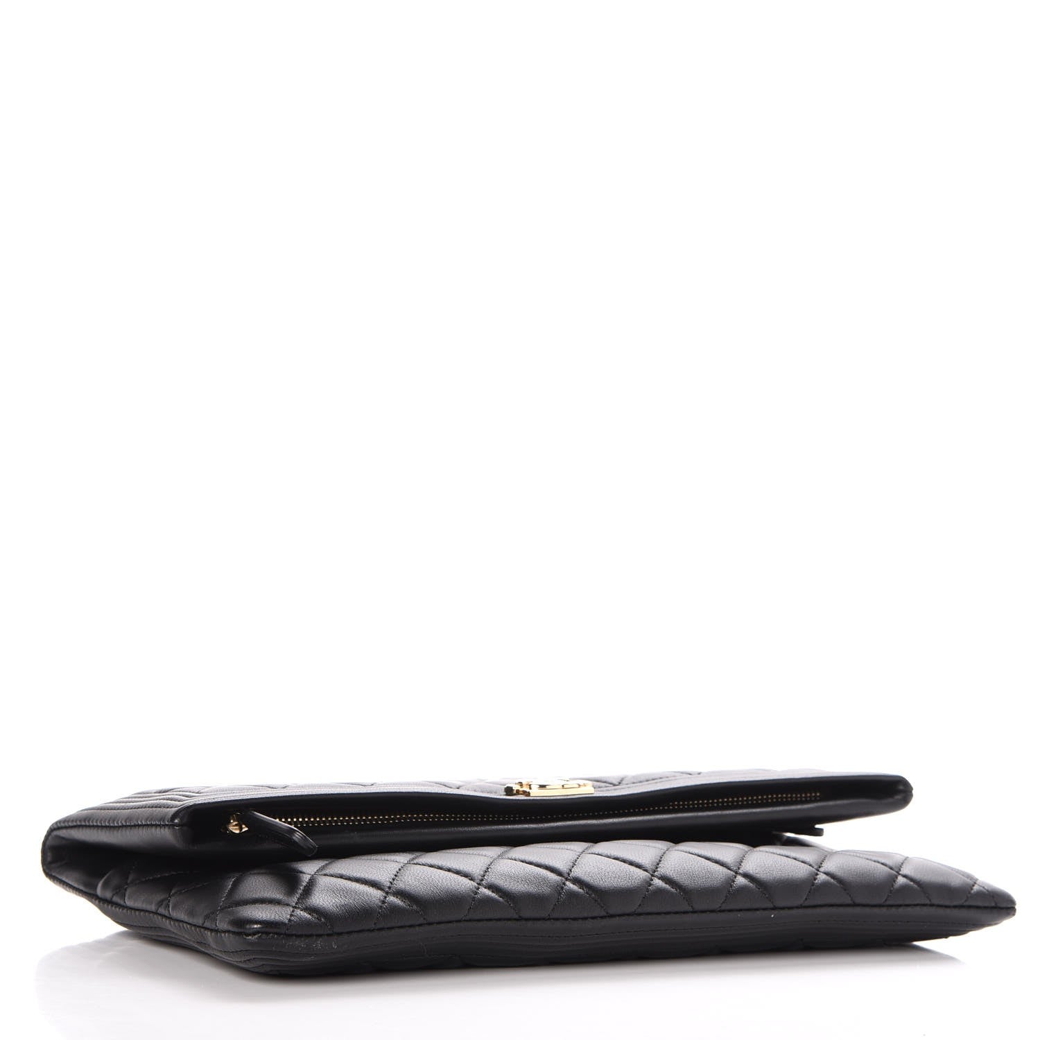 Chanel Lambskin Quilted Beauty CC Boy Clutch Black 4 of 8