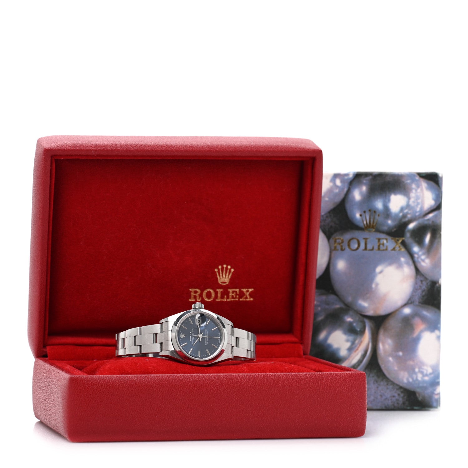 Rolex Stainless Steel 26mm Oyster Perpetual Date Watch Blue 79160 5 of 5