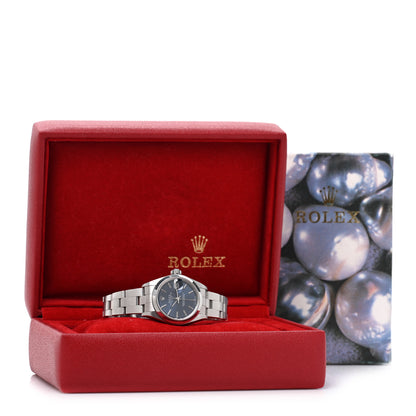 Rolex Stainless Steel 26mm Oyster Perpetual Date Watch Blue 79160 5 of 5