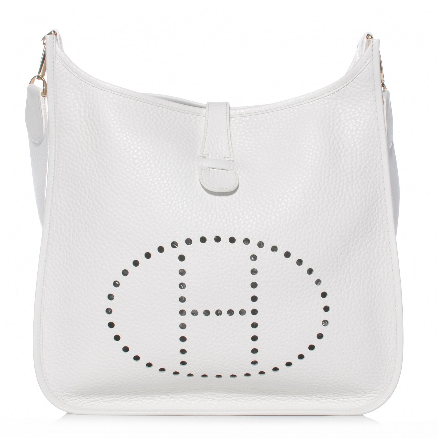 Hermes Taurillon Clemence Evelyne II PM Blanc 1 of 7