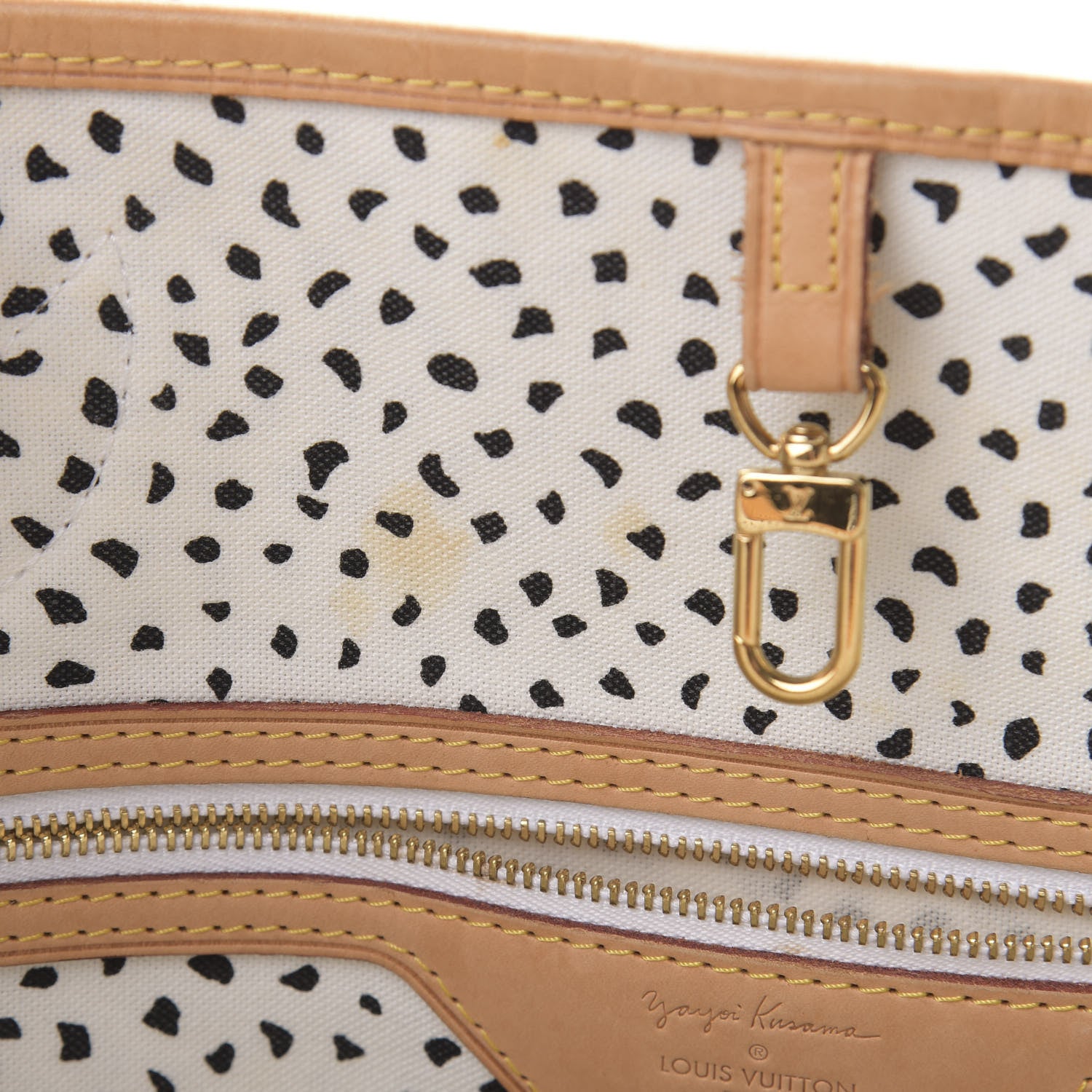 Louis Vuitton Monogram Kusama Waves Neverfull MM White 10 of 14