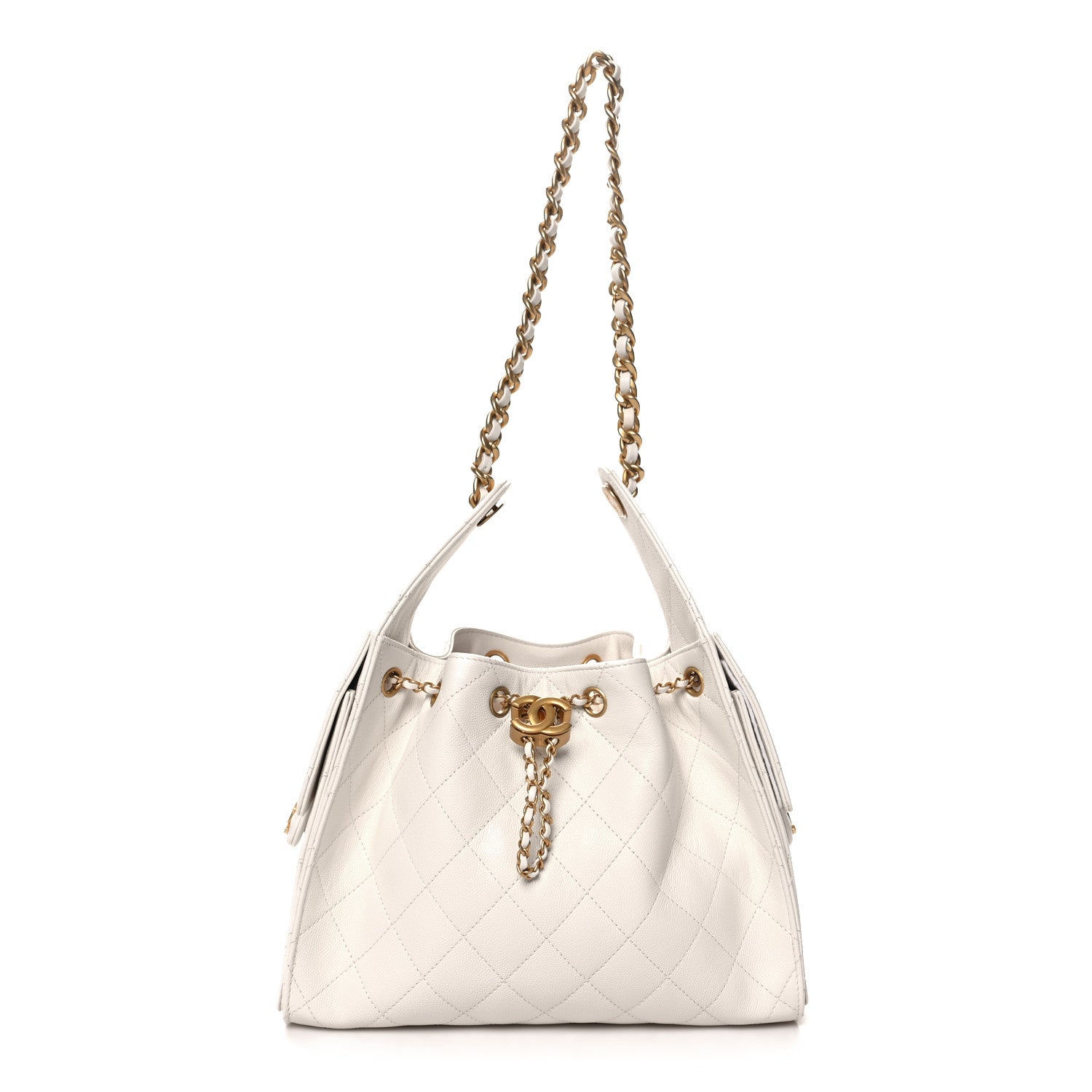 Chanel Caviar Quilted Small Chanel 25 Handbag White 1 of 11