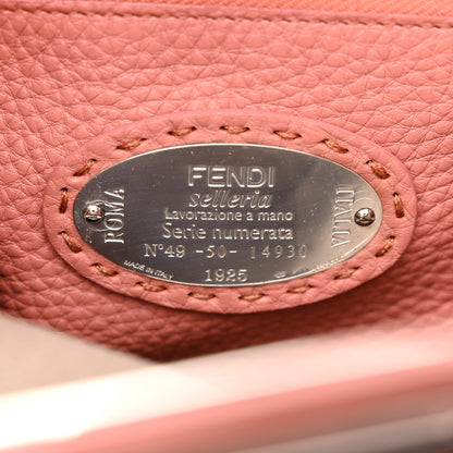 Fendi Cuoio Romano Selleria Elaphe Lace Up Medium Peekaboo Iconic Satchel Make Up Taupe 7 of 11