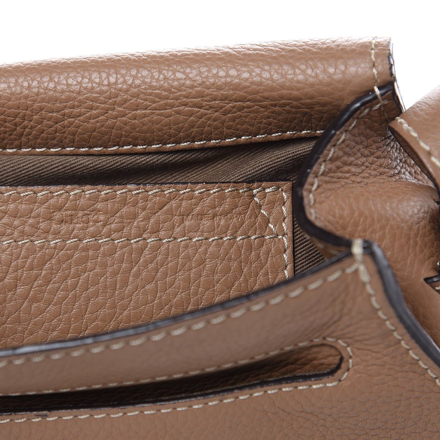 Chloe Calfskin Mini Marcie Round Crossbody Bag Tan 6 of 10