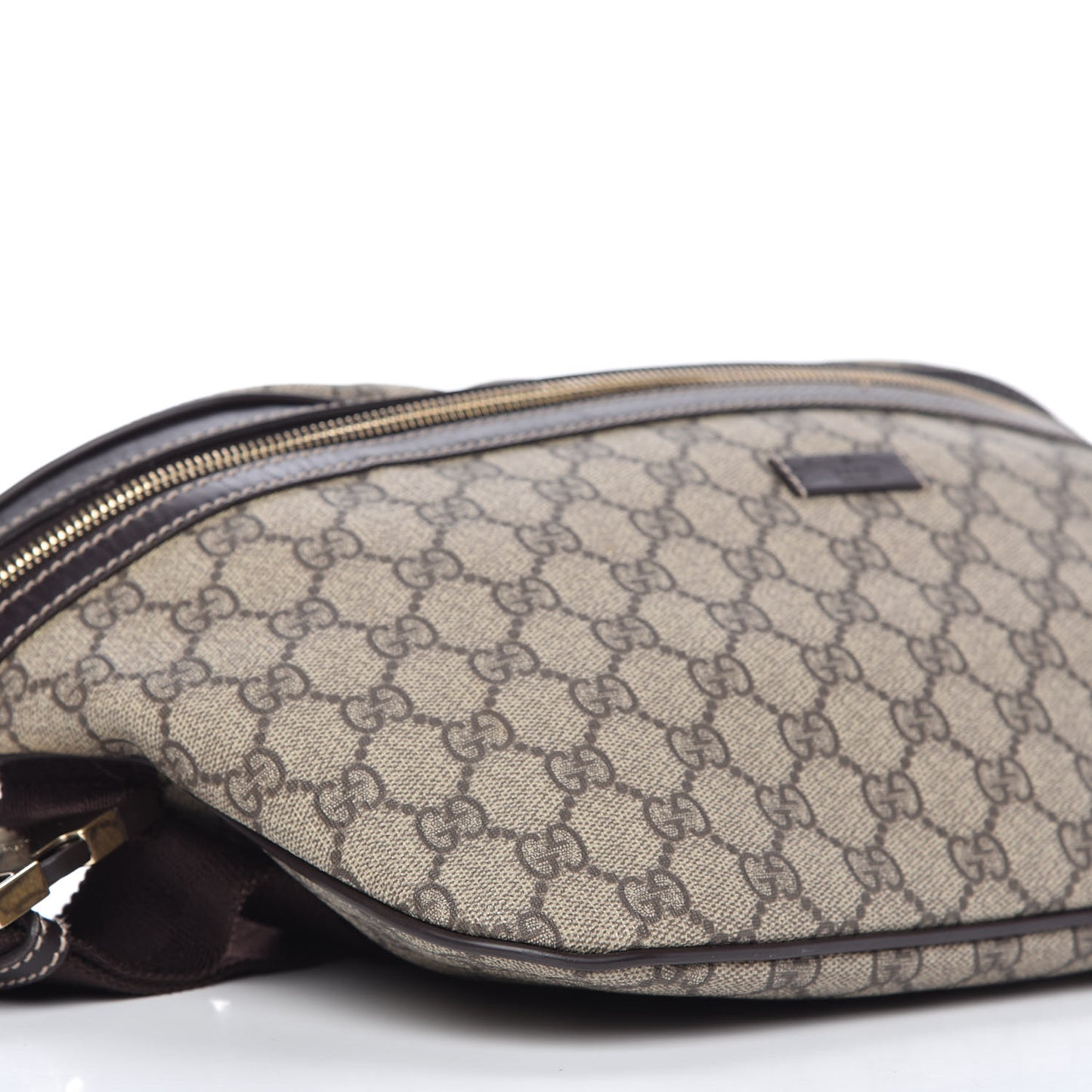 GG Supreme Monogram Belt Bag Dark Brown