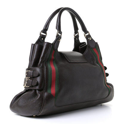 Gucci Calfskin Medium Web Heritage Shoulder Bag Brown 2 of 6