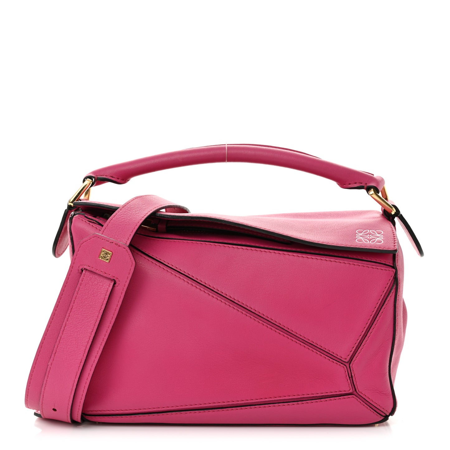 Calfskin Small Puzzle Bag Fuchsia