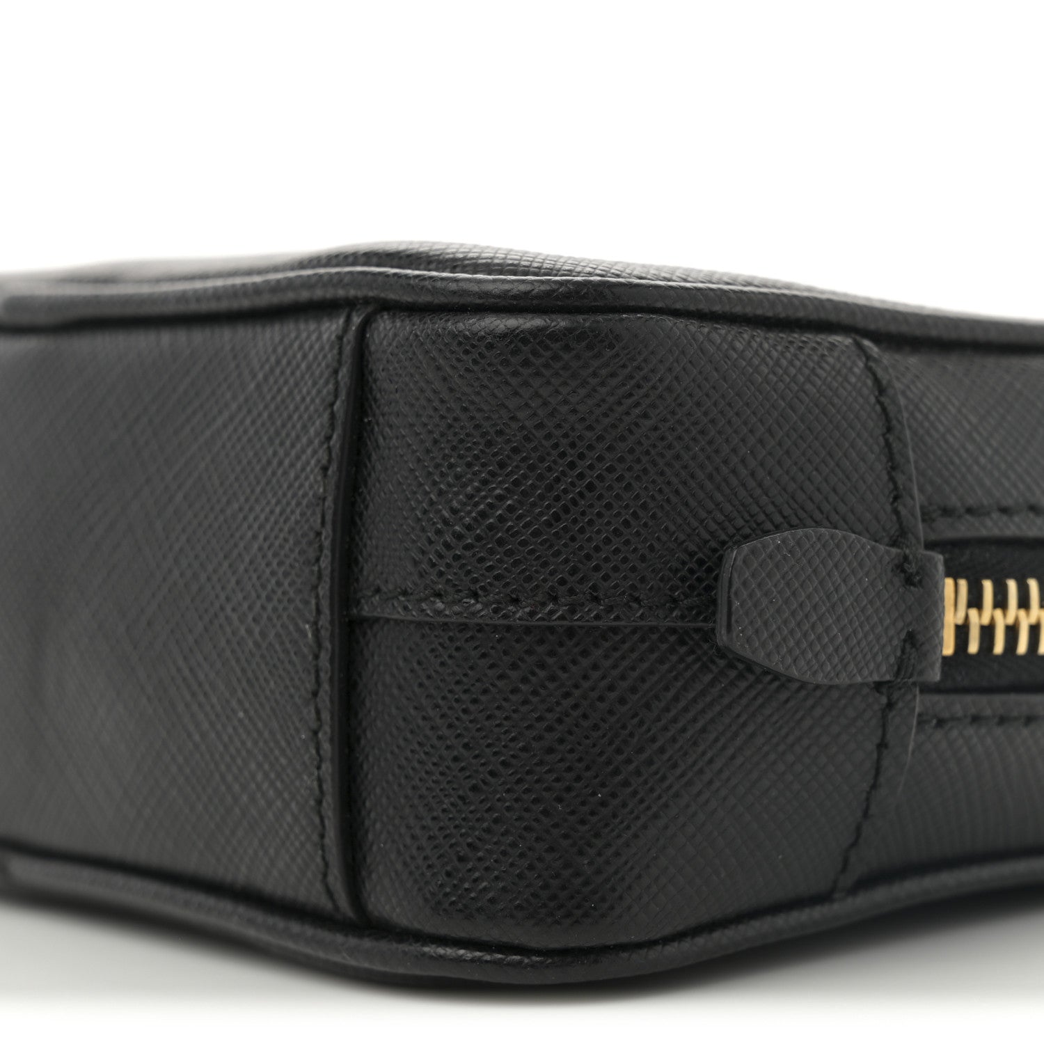 Prada Saffiano Mini Camera Crossbody Bag Black 10 of 10