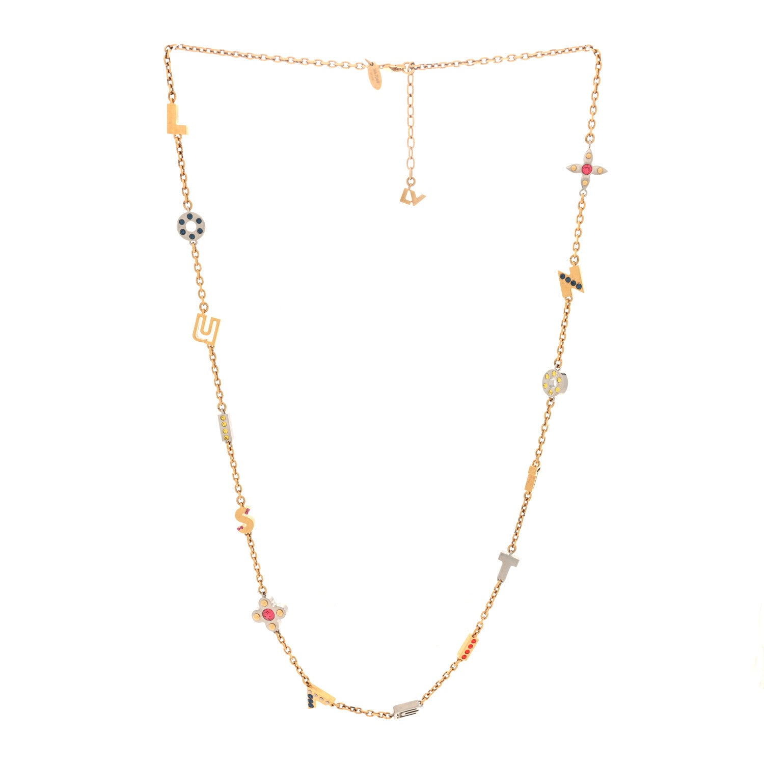 Louis Vuitton Love Letters Timeless Long Necklace Gold 1 of 3
