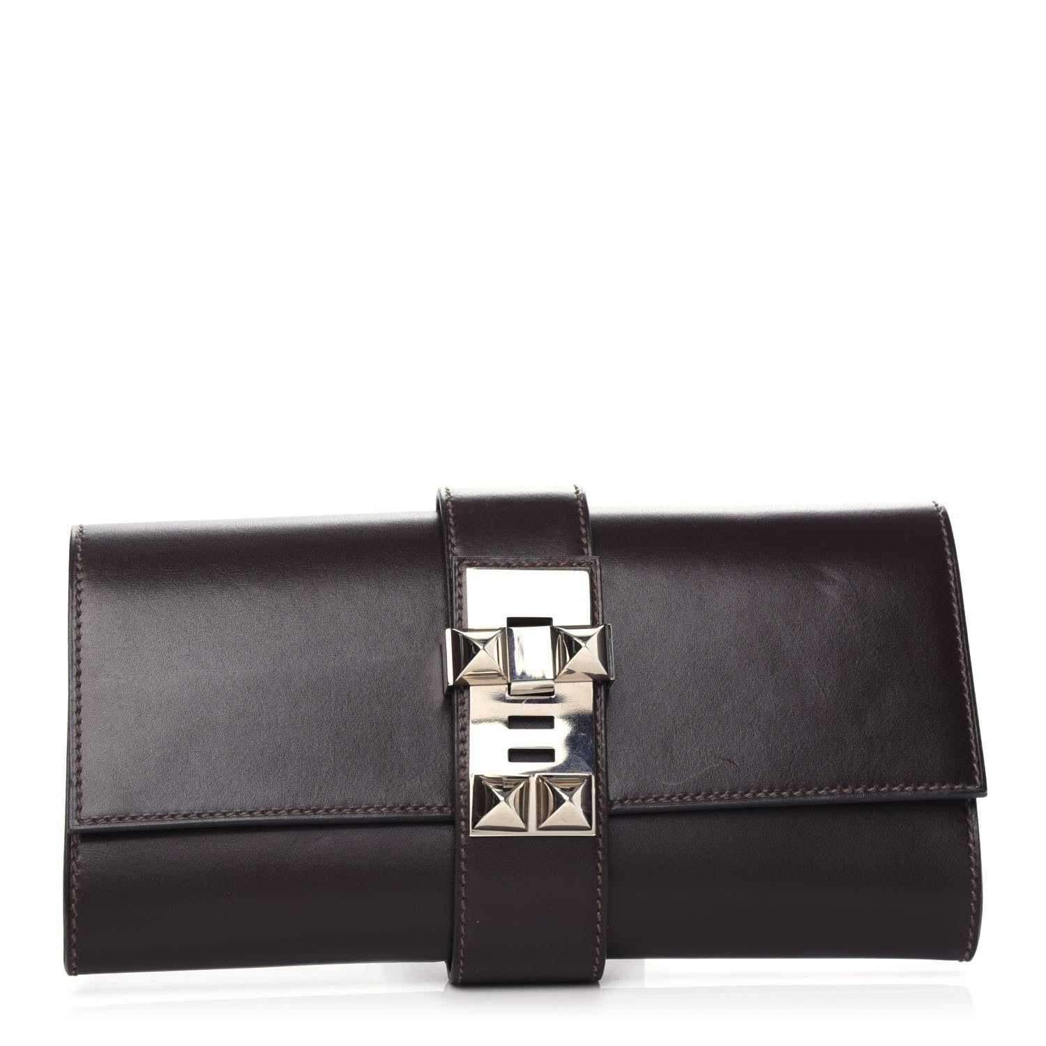Hermes Box Medor 23 Clutch Chocolate 1 of 9