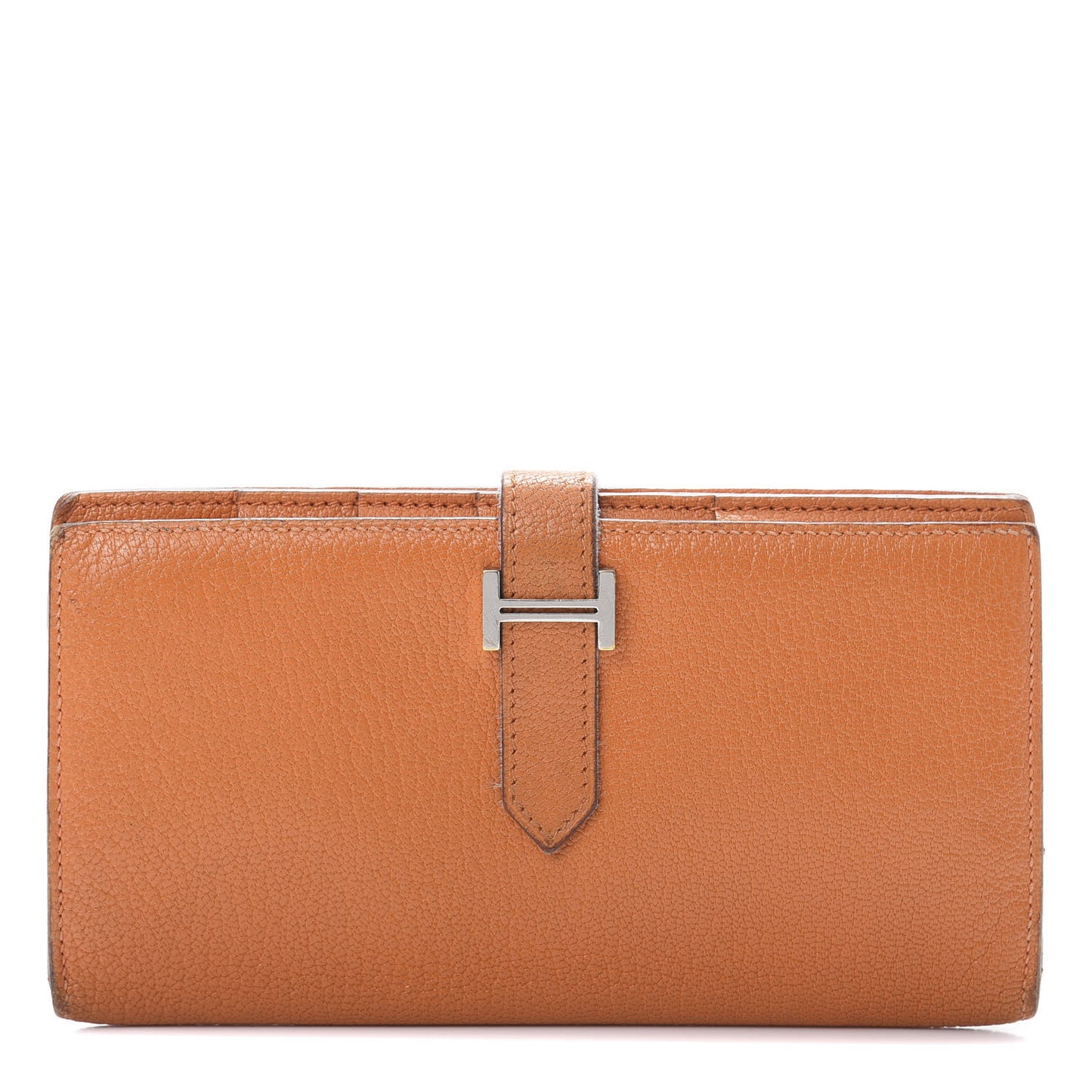 Chevre Mysore Bearn Gusset Wallet Orange
