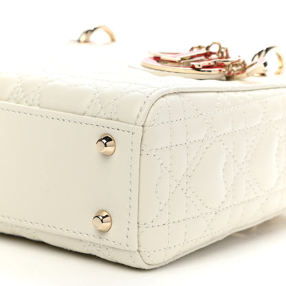 Christian Dior Lambskin Cannage Mini DiorAmour Lady Dior Latte 6 of 9
