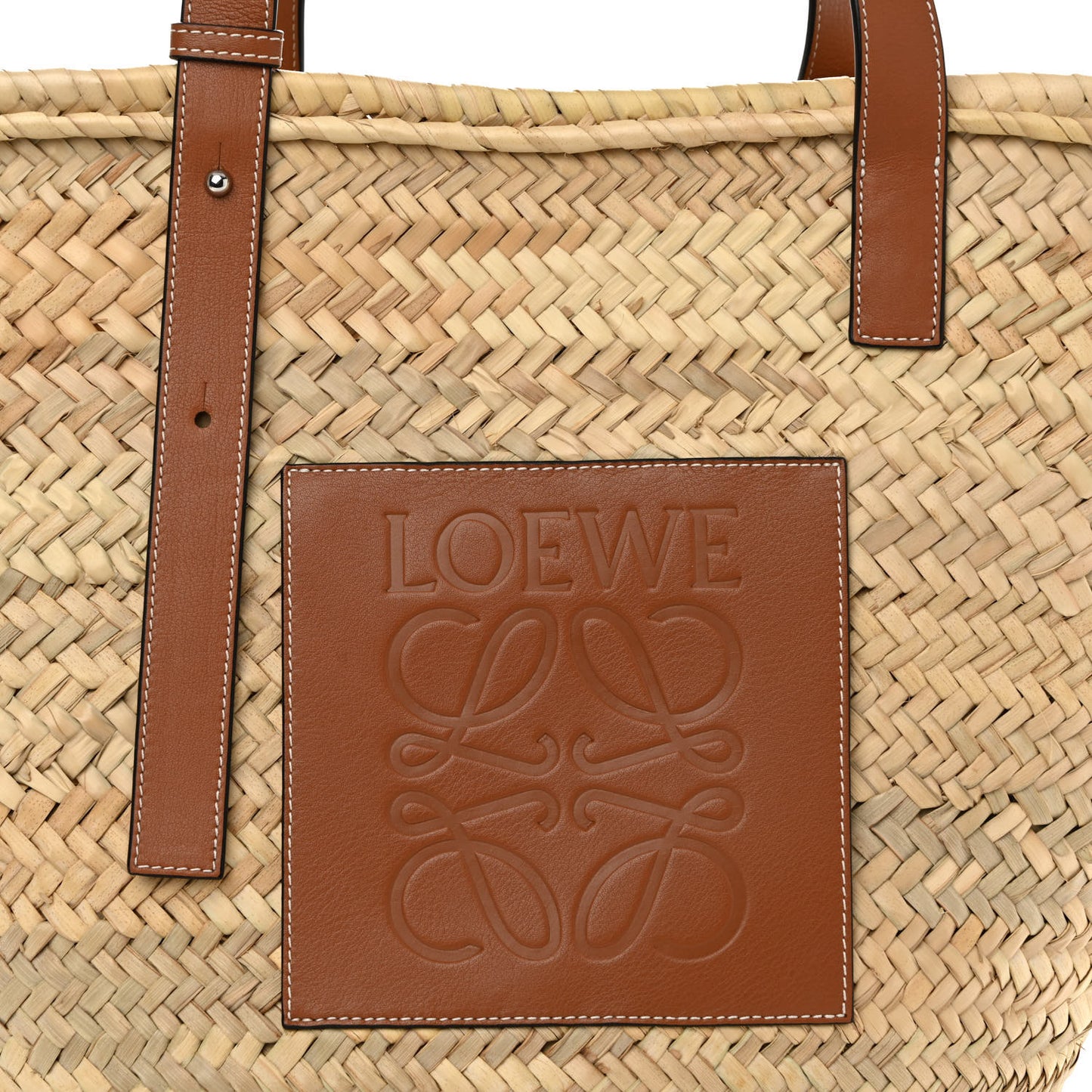 Raffia Large Basket Tote Bag Natural Tan