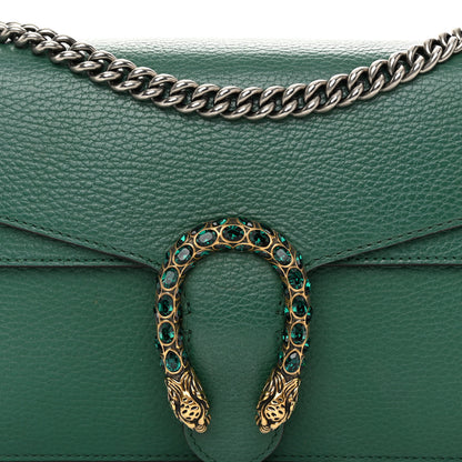 Gucci Pebbled Calfskin Small Dionysus Shoulder Bag Emerald 7 of 9