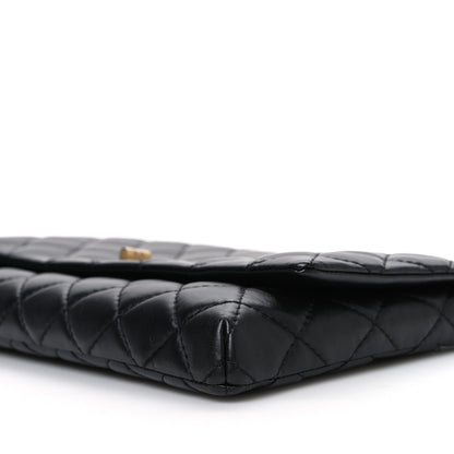 Chanel Aged Calfskin Quilted Reissue 2.55 Clutch Black 10 of 11