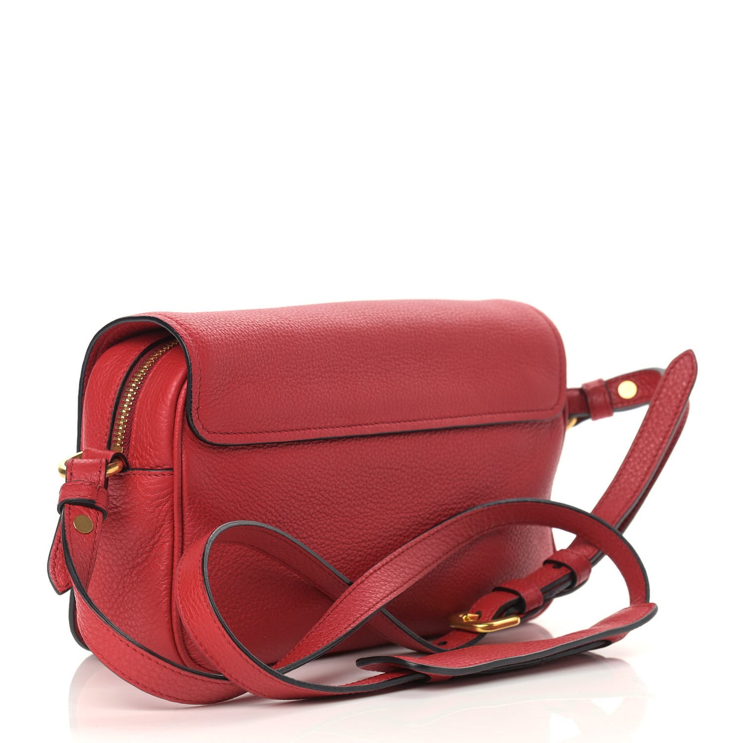 Vitello Phenix Flap Crossbody Rosso