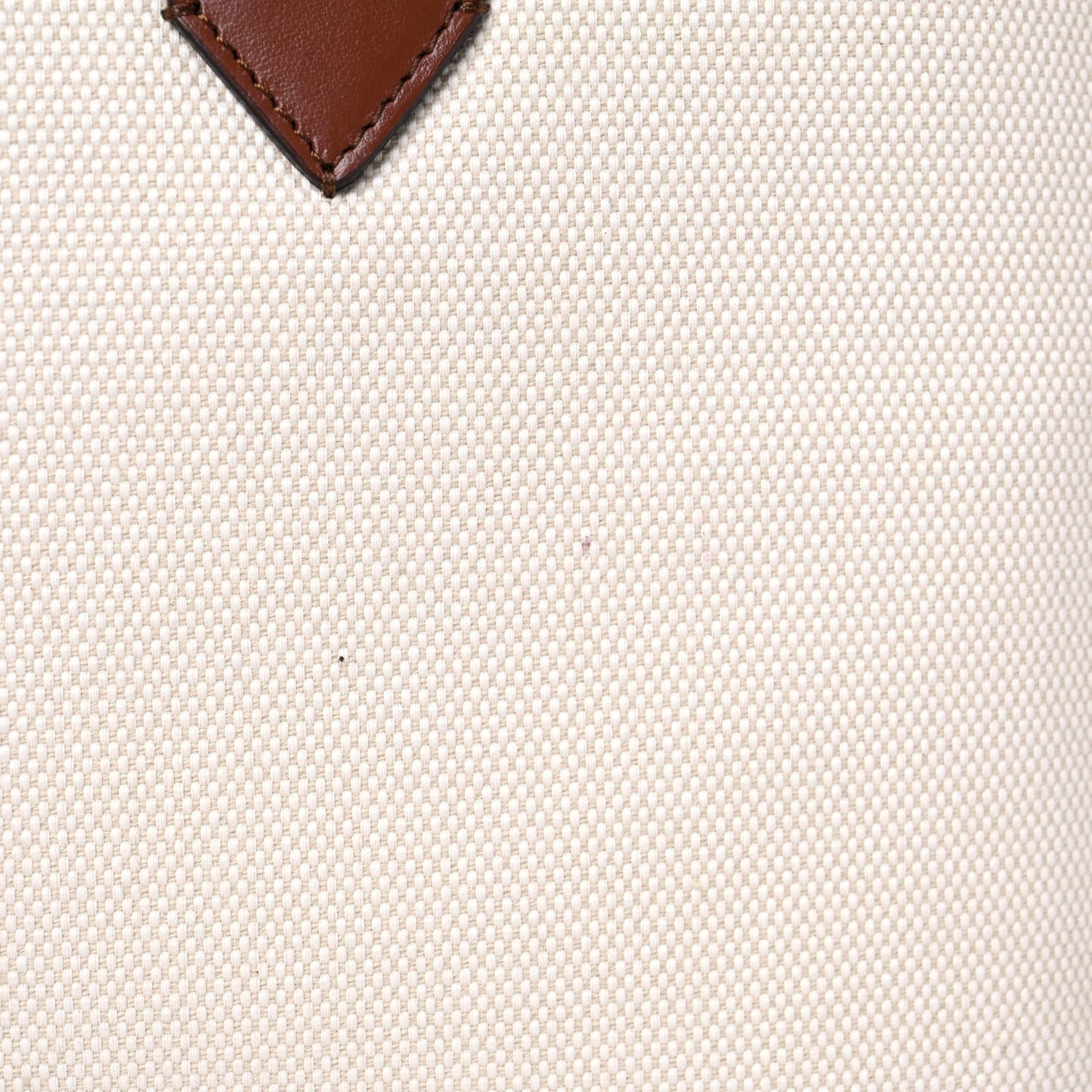 Cotton Canvas Calfskin Large Society Tote Bag Natural