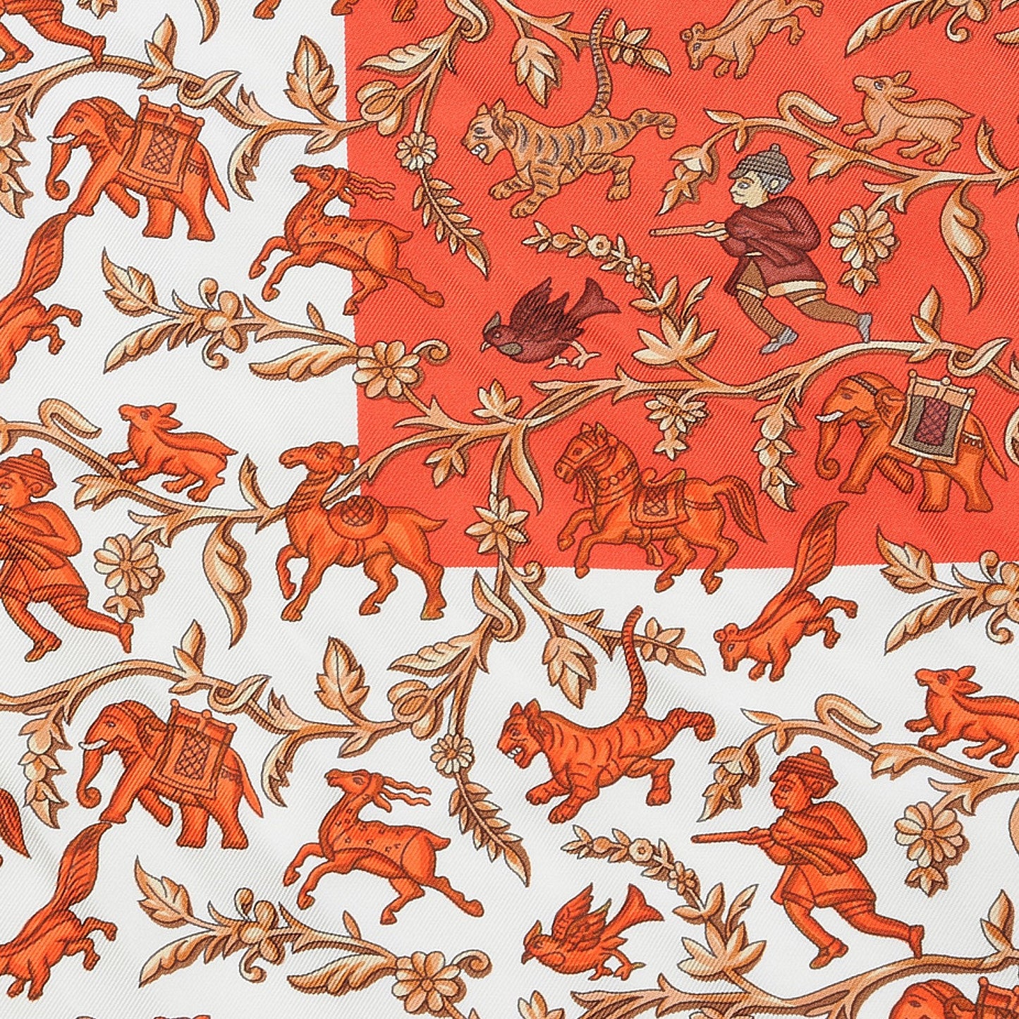 Silk Chasse En Inde Scarf 90