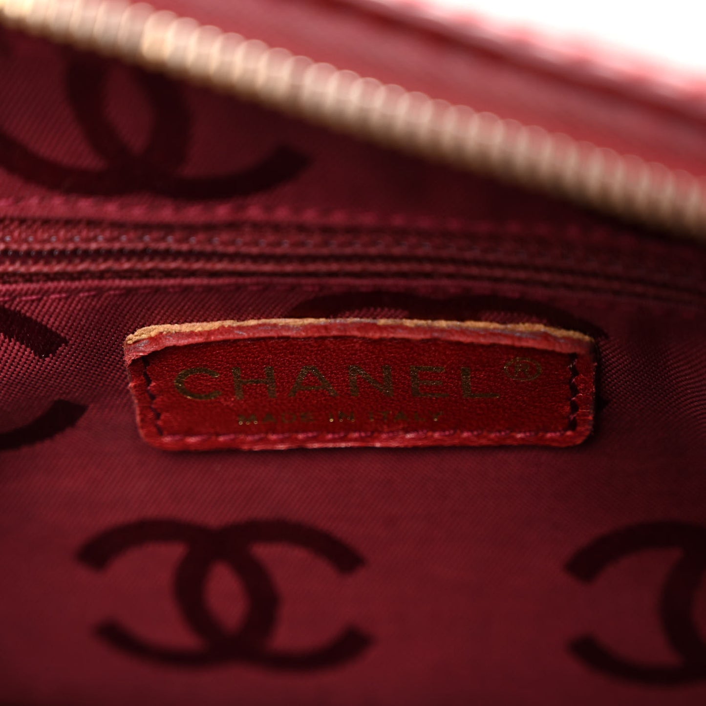 Calfskin Contrast Stitch Small Surpique Bowler Red