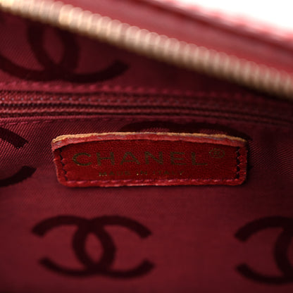 Chanel Calfskin Contrast Stitch Small Surpique Bowler Red 6 of 10