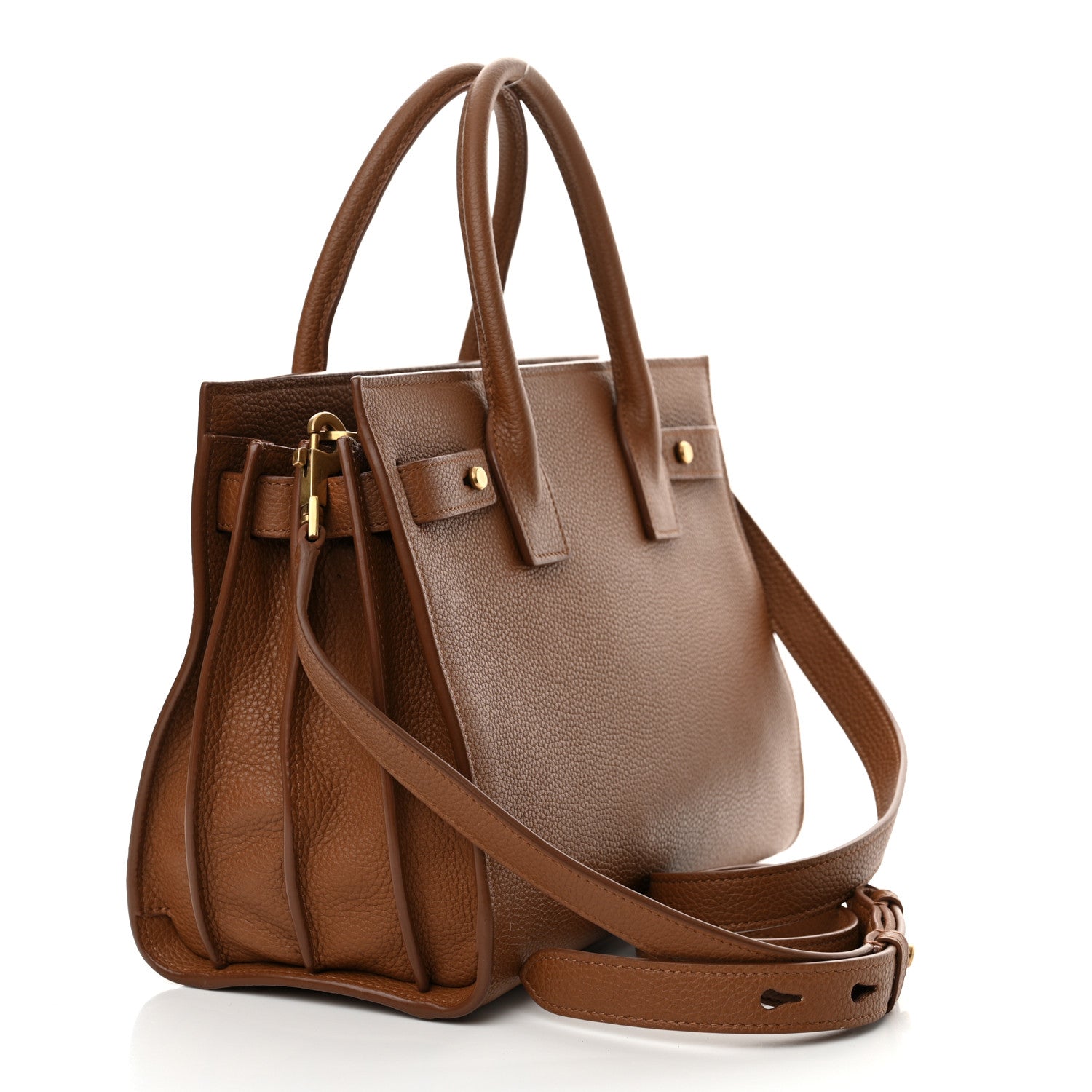 Saint Laurent Grained Calfskin Baby Sac De Jour Supple Canyon 3 of 12