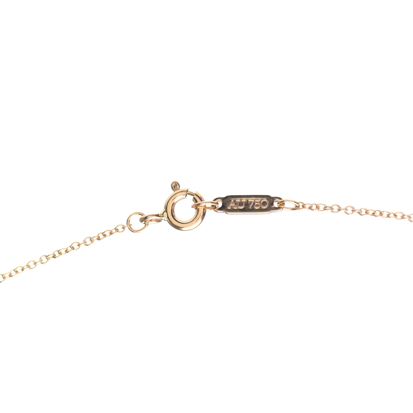 18K Rose Gold Diamond Mini Metro Horseshoe Pendant Necklace
