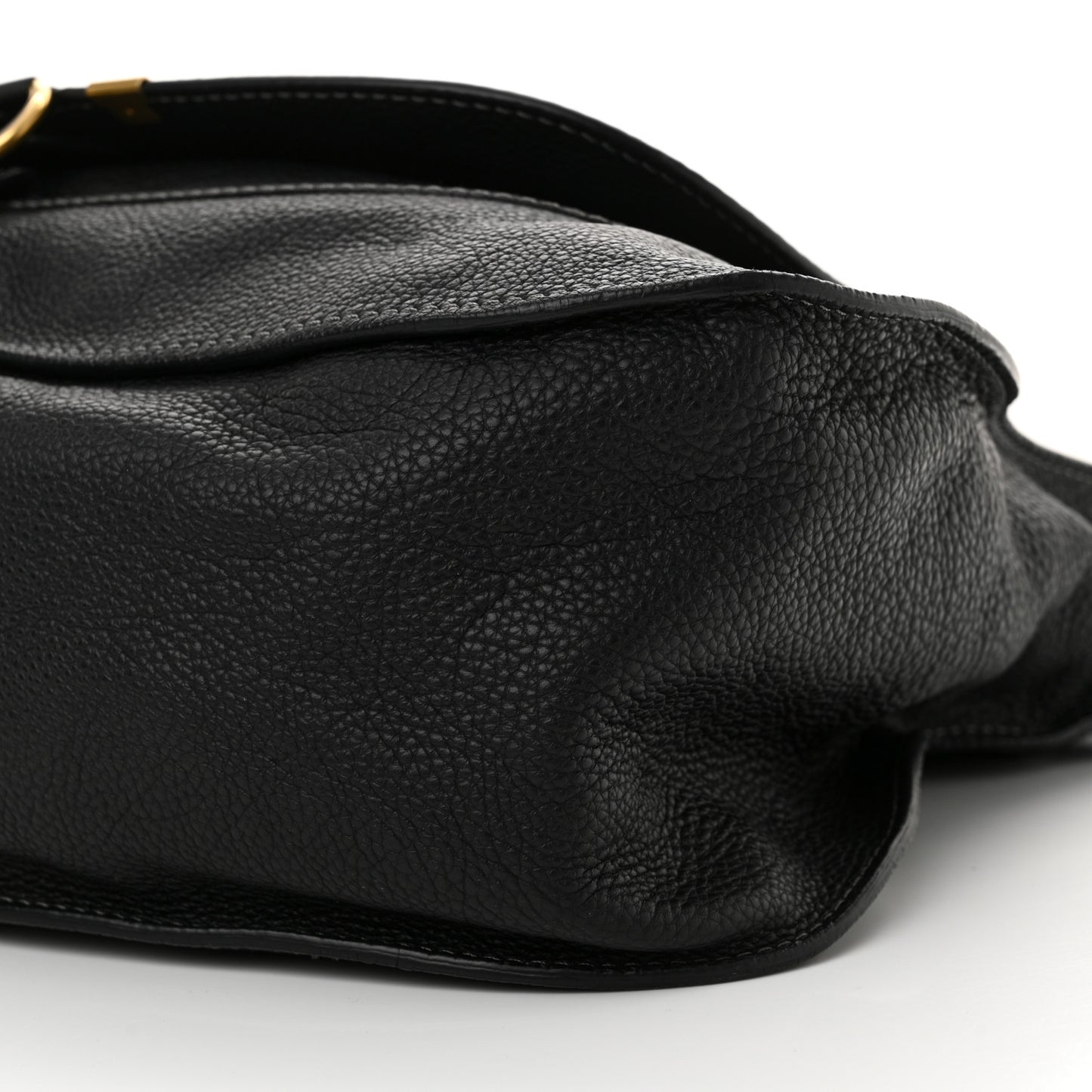 Calfskin Large Marcie Satchel Black