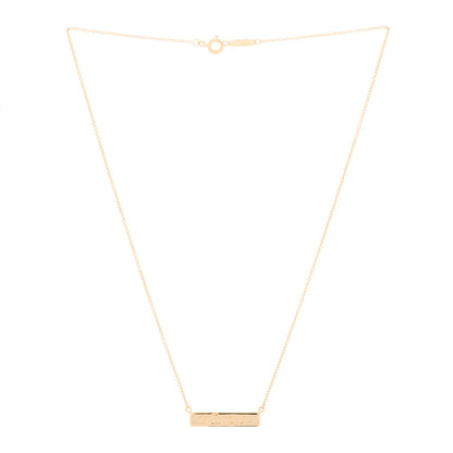 Tiffany 18K Yellow Gold Notes Bar Pendant Necklace 2 of 3