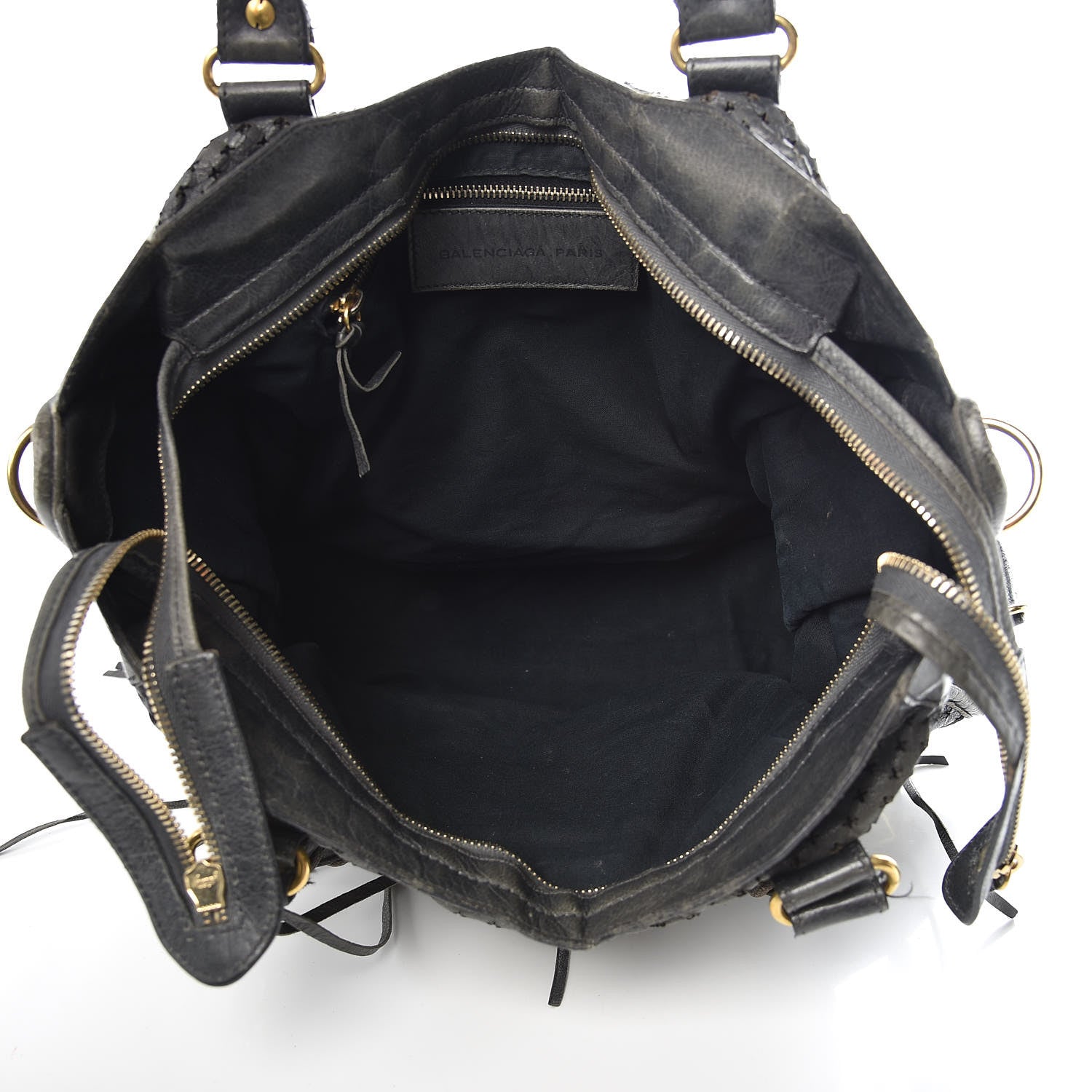 Balenciaga Agneau Laser Cut Cross Classic Gold Hardware City Grey 7 of 12