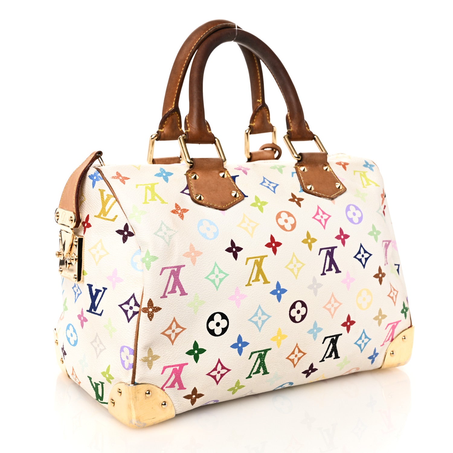 Louis Vuitton Monogram Multicolor Speedy 30 White 3 of 13