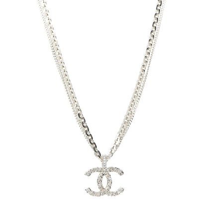 Chanel Crystal CC Multi Strand Chain Necklace Gold 1 of 5