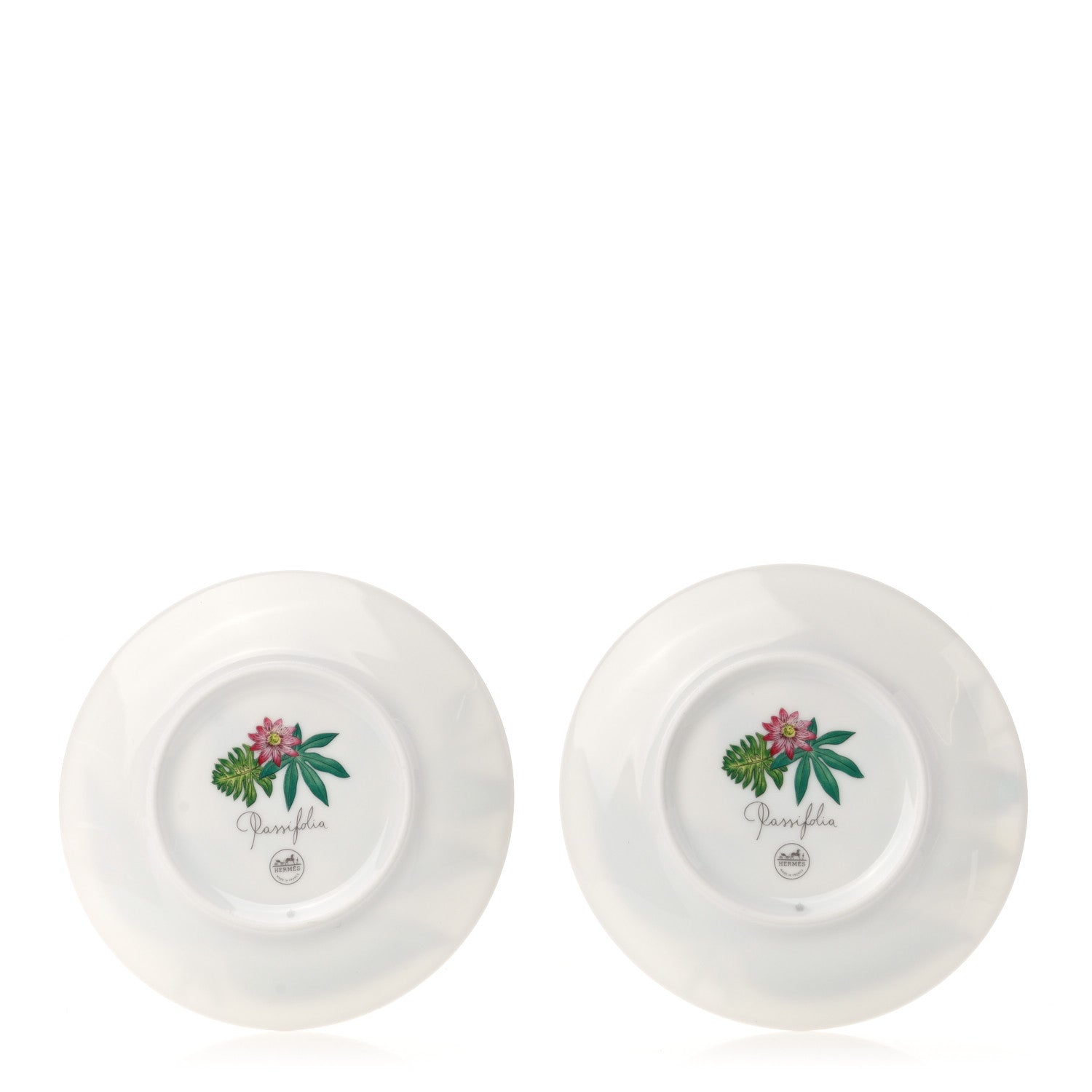 Hermes Porcelain Passifolia Bread and Butter Plate Set of 2 3 of 6