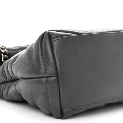 Saint Laurent Lambskin Quilted Small Loulou Puffer Monogram Chain Satchel Concrete 9 of 16