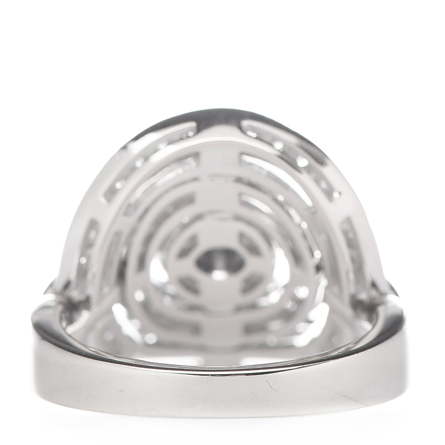 18K White Gold Diamond Astrale Cerchi Ring 55 7.25