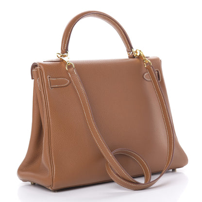 Hermes Togo Kelly Retourne 32 Gold 3 of 13