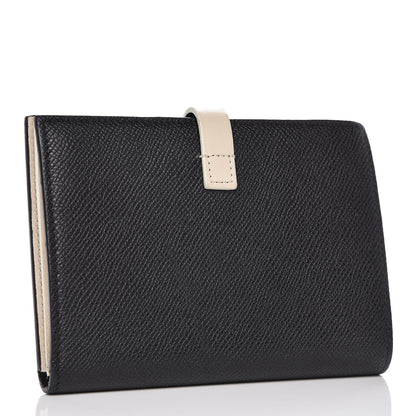 Celine Grained Calfskin Medium Multifunction Strap Wallet Black Chalk 3 of 9