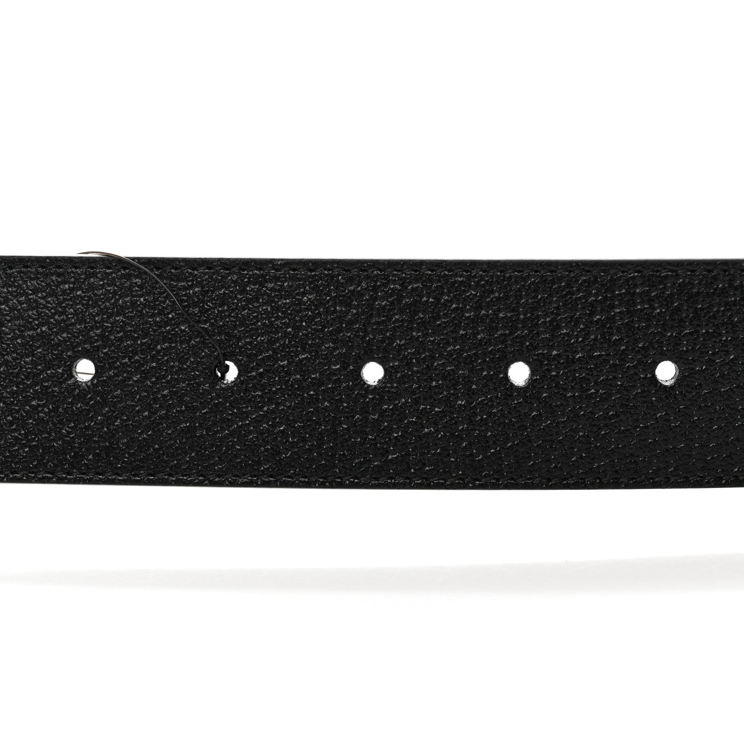 Gucci Textured Dollar Calfskin Nickel Double G 40mm Belt 100 40 Black 3 of 7