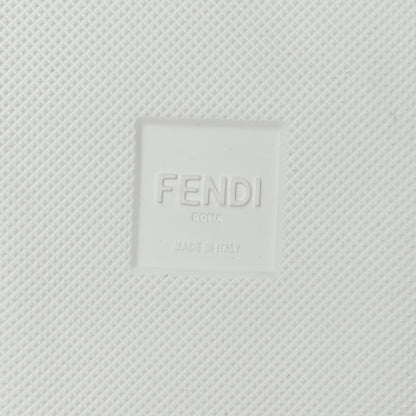 Fendi Vitello Technical Fabric FF Mens High Top Sneakers 8 Ultra White White Rosso Cardinale Black 7 of 7