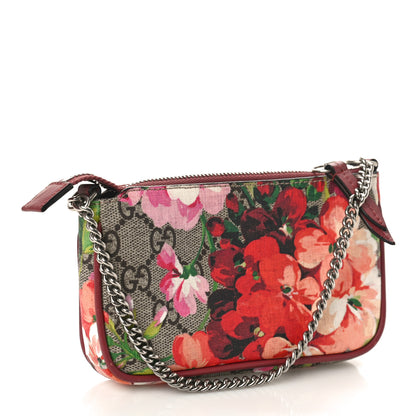 Gucci GG Supreme Monogram Blooms Mini Chain Bag Beige Multicolor Dry Rose 3 of 10